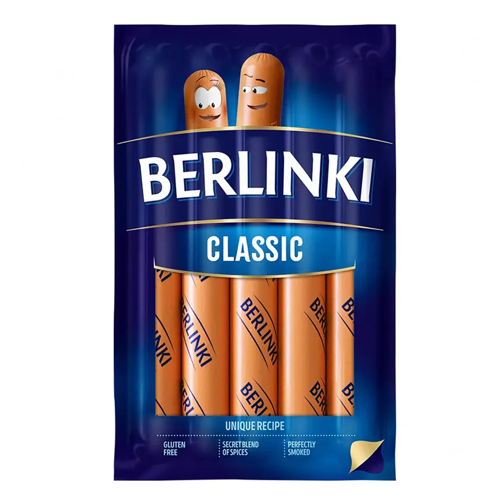 Колбаса Берлинки Классик в упаковке – 8,82 унции (250 г)